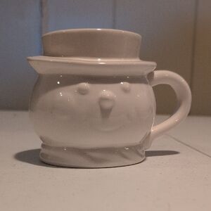 Charming Cream Snowman Mug